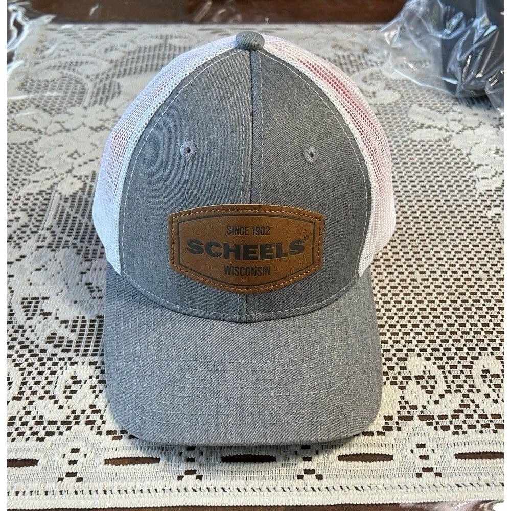 Gray and White Cap